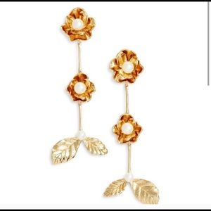 Kate spade lavish blooms linear earrings